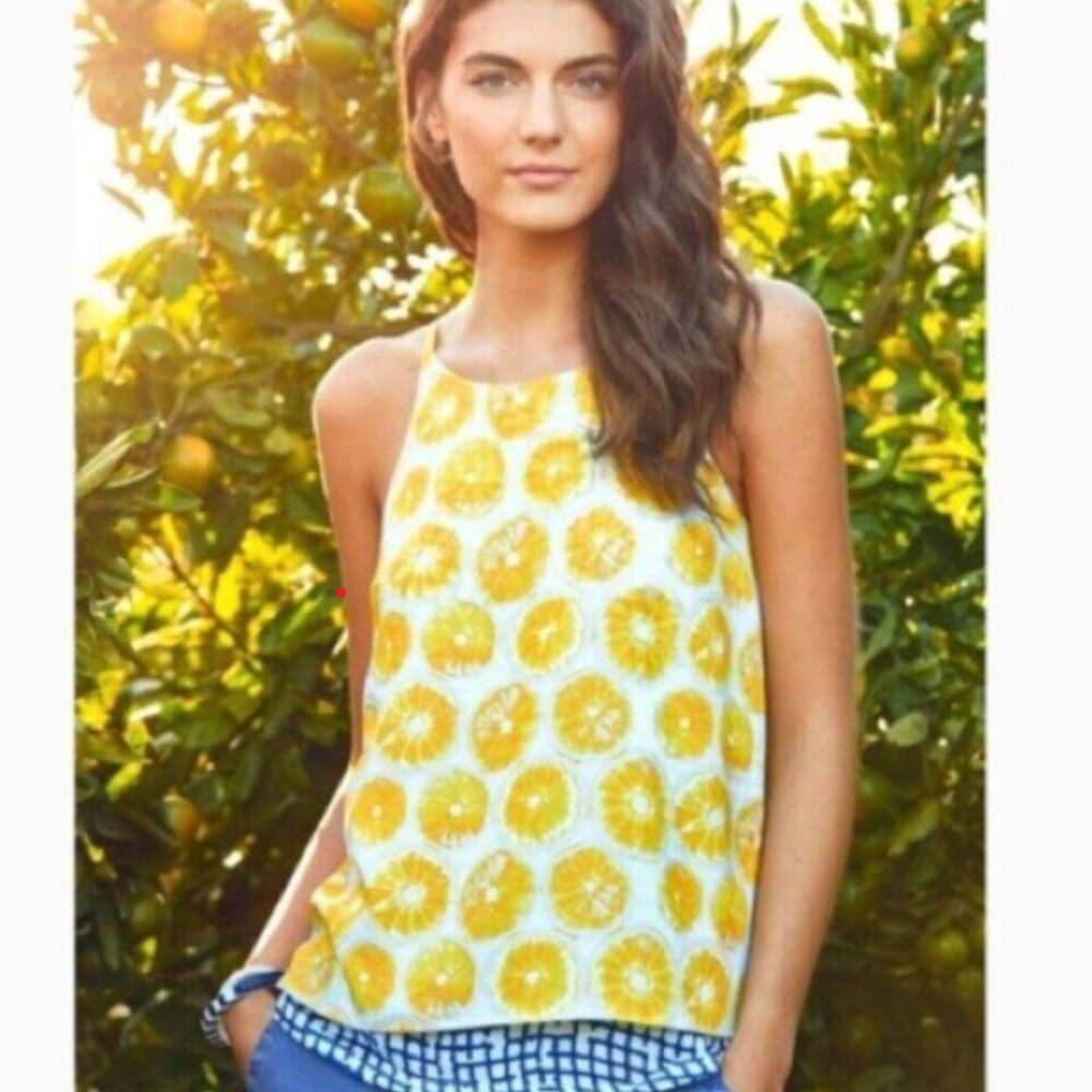 Anthropologie PORRIDGE lemon tank top